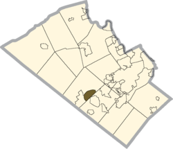 Location of Trexlertown in Lehigh County, Pennsylvania