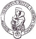 Die erste bildliche Darstellung Luthers als Mönch mit Doktorhut, die Hand im Redegestus erhoben.
