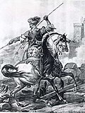 An Ottoman Mamluk cavalryman from 1810, armed with a pistol.