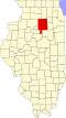 State map highlighting LaSalle County