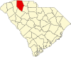 State map highlighting Spartanburg County