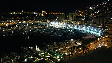 The Monaco Street Circuit at Night