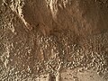 Sand on Mars – scoffmark made by Curiosity (MAHLI, October 4, 2012).