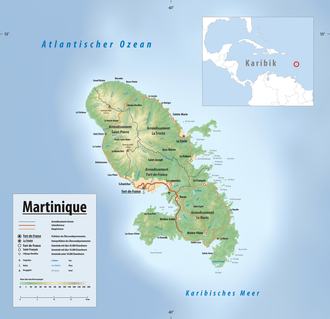 Karte Martinique