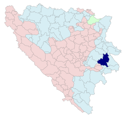 Location of Rogatica within Republika Srpska