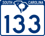 South Carolina Highway 133 marker