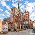 Town Hall and St. Nicholas' church in Stralsund, from around 1250 to 1400, unknown architect