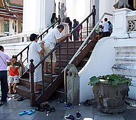 Modified stairway for the elderly in Thailand