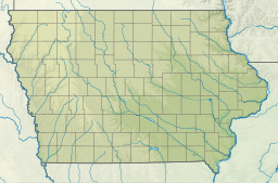 Location of Lake Sugema in Iowa, USA.