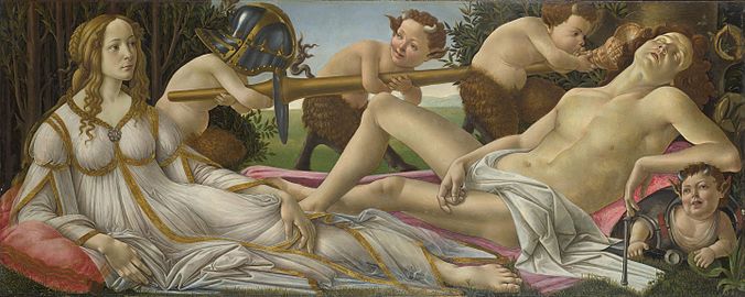 Venus and Mars by Sandro Botticelli, in the National Gallery