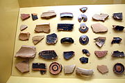 Ancient Greek ostraca, 5th century BC, Ancient Agora Museum in Athens, housed in the Stoa of Attalus