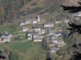 An overhead view of the village