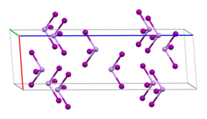 Kristallstruktur von Arsen(III)-iodid