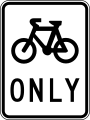(R8-1) Bicycles Only