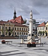 Main square with the Casimir the Great monument