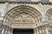 Part of the Royal Portal; 1145–1155; limestone; Chartres Cathedral (Chartres, France)