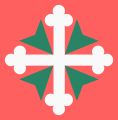 Combined Maltese Cross and cross bottony, of the Order of Saints Maurice and Lazarus