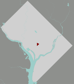 Map of Washington, D.C. with Swampoodle highlighted in red