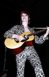 David Bowie in character as Ziggy Stardust