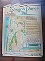 Sign showing trails at Oregon Dunes lookout.