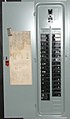 An American circuit breaker panel featuring interchangeable circuit breakers