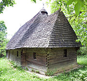 Wooden church in Găbud