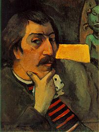 Paul Gauguin, Portrait of the Artist with the Idol, 1893
