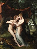 Cupid and Psyche in the nuptial bower (1792-93) by Hugh Douglas Hamilton
