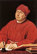 Raphael Portrait of Tommaso Inghirami. 90 × 62 cm.