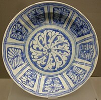 Plate, 16th century, imitating Chinese Kraak ware