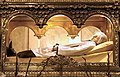 The body of Saint John Mary Vianney wearing a wax mask, found to be incorrupt by the Catholic Church. (May 8, 1786 – August 4, 1859).