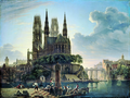 Gothic Cathedral by a River, 1813
