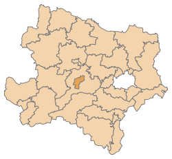 Location of St. Pölten within Lower Austria