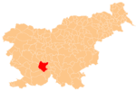 Location of the Municipality of Cerknica