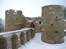 Entrance to Koporye Fortress