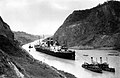 Image 7Ship at the Culebra Cut while transiting the Panama Canal, in 1915 photograph. (from History of Panama)