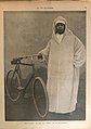 Image 27Sultan Abd-al-Aziz with his bicycle in 1901. The young sultan was noted for his capricious spending habits, which exacerbated a major trade deficit. (from History of Morocco)