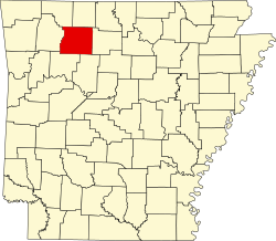 Karte von Newton County innerhalb von Arkansas