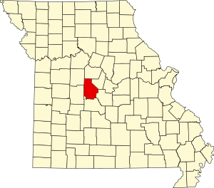 Map of Missouri highlighting Morgan County