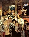 Image 16Jews Praying in the Synagogue on Yom Kippur, an 1878 painting by Maurycy Gottlieb
