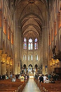 Nave of Notre-Dame de Paris, 122 meters long