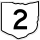 State Route 2 Temporary marker