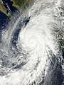 Hurricane Patricia shortly after it's record peak intensity (215 mph, the strongest Tropical cyclone ever recorded in terms of wind speed), approaching Western Mexico on October 23, 2015.