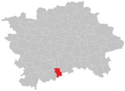 Location of Písnice in Prague