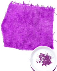 Ein mit synthetischem Purpur violett gefärbter Stoff