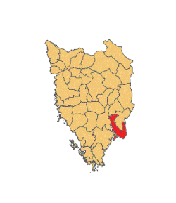 Location of Raša in Istria