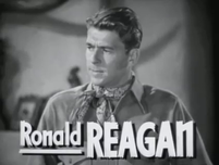 A frame of Reagan in the 1941 film The Bad Man
