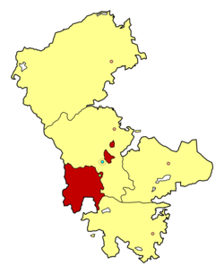 Map of Shusha District within NKAO