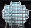 The "Stardust" dust collector with aerogel blocks. (NASA)
