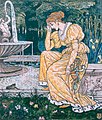 The Princess meets the Frog by the Fountain by Walter Crane, 1874, Aberdeen Art Gallery